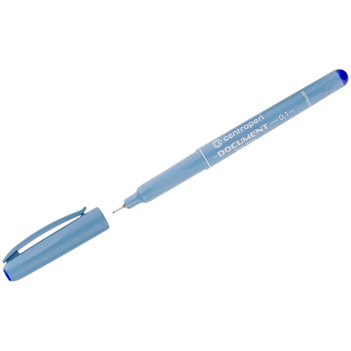 Ручка капиллярная Centropen "Document 2631" синяя, 0,1мм - фото 138604