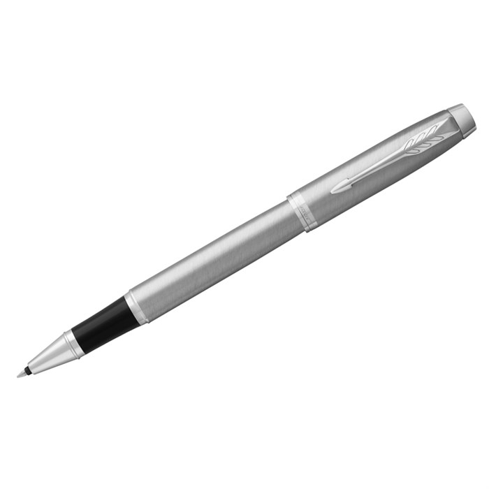 Ручка-роллер Parker "IM Essential Stainless Steel CT" черная, 0,8мм, подарочная упаковка - фото 158368