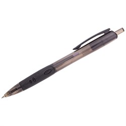 Ручка шариковая автоматическая Luxor "Micra" черная, 0,7мм, грип - фото 160305