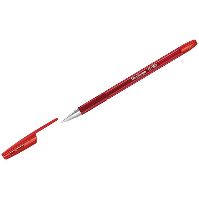 Ручка шариковая Berlingo H-30, красная, 0,7мм - фото 160774
