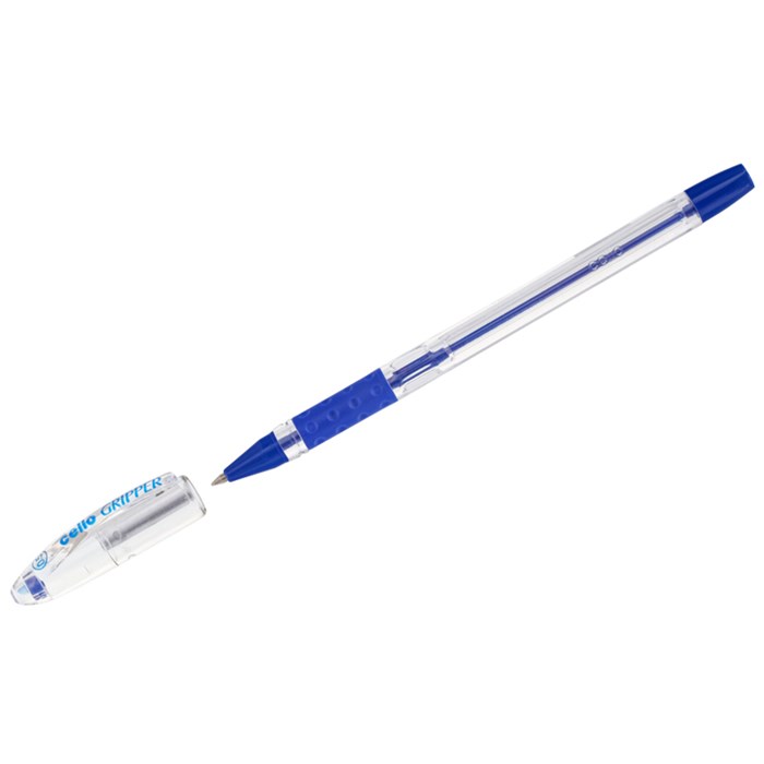 Ручка шариковая Cello "Gripper I" синяя, 0,5мм, грип, штрих-код - фото 161045