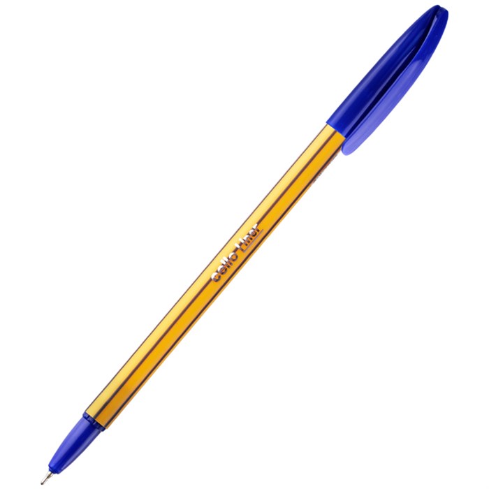 Ручка шариковая Cello "Liner" синяя 0,7мм, штрих-код - фото 161051