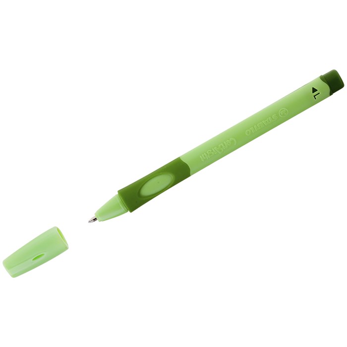 Ручка шариковая Stabilo LeftRight для левшей,синяя корпус зеленый - фото 162249