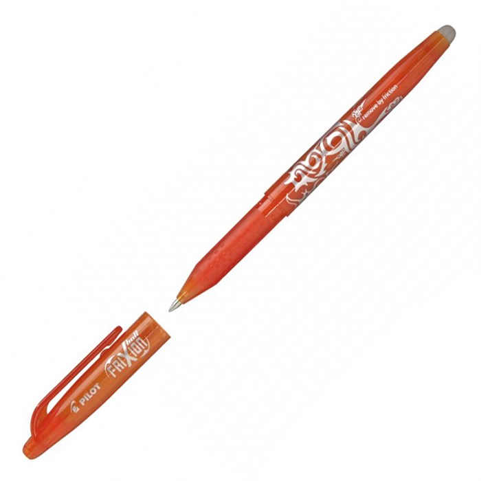 Ручка гелевая PILOT стираемая FriXion Ball 0.7 мм оранжевыми чернилами - фото 163243
