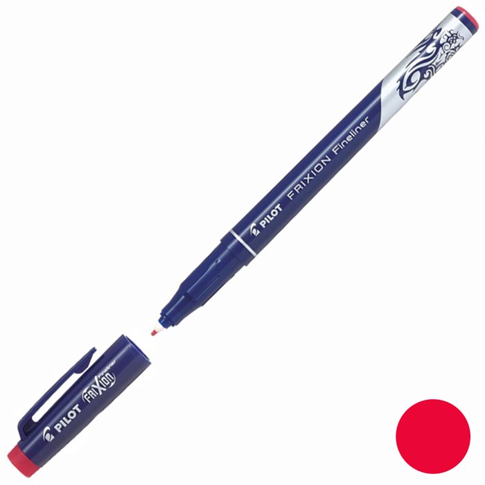 Ручка капиллярная PILOT FriXion Fineliner, наконечник 1.3, линия 0.45 мм, красный - фото 163302