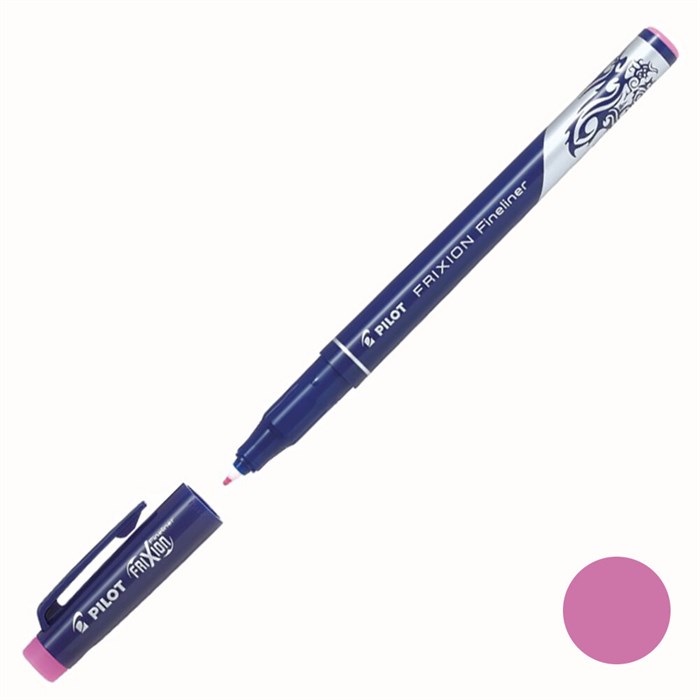 Ручка капиллярная PILOT FriXion Fineliner, наконечник 1.3, линия 0.45 мм, розовый - фото 163305