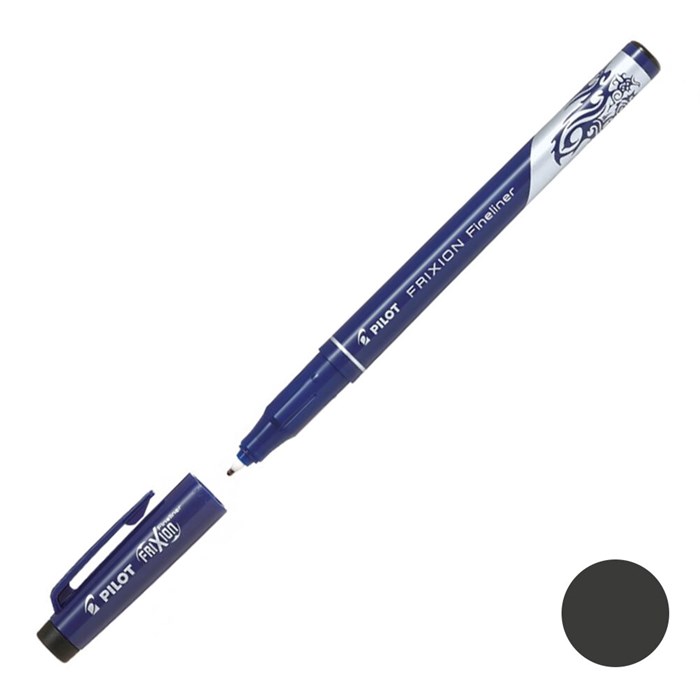 Ручка капиллярная PILOT FriXion Fineliner, наконечник 1.3, линия 0.45 мм, черный - фото 163315