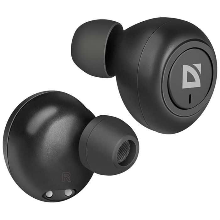 Наушники с микрофоном беспроводные Defender Twins 638, Bluetooth 5.0, разъем Micro-USB, черный - фото 210648