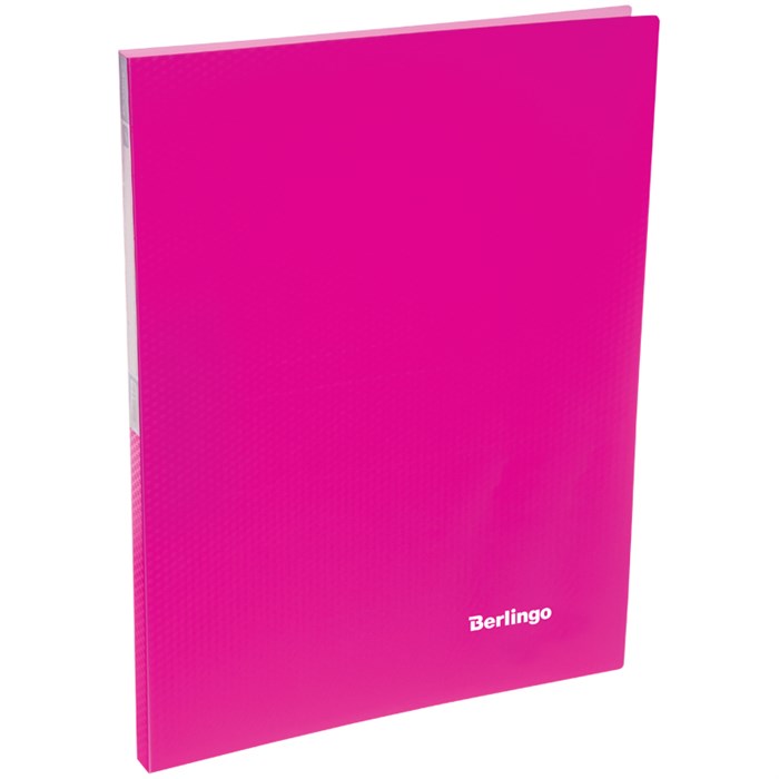 Папка c зажимом Berlingo "Neon", 17мм, 700мкм, неоновая розовая - фото 215753
