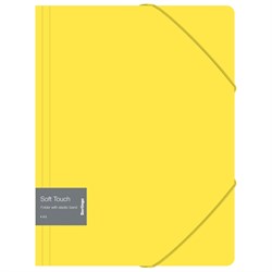 Папка на резинке Berlingo "Soft Touch" А4, 600мкм, желтая - фото 216889
