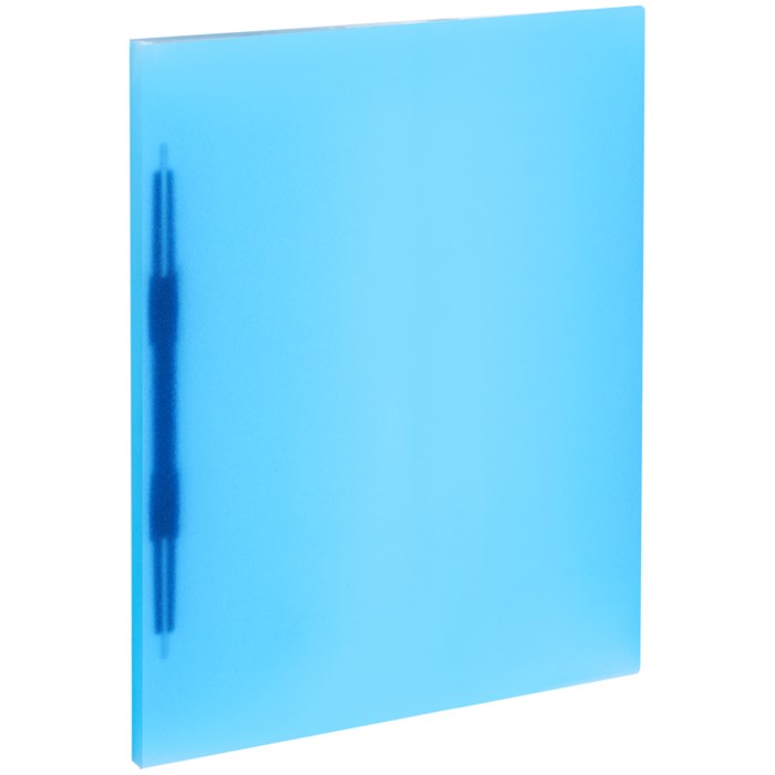 Папка с пружинным cкоросшивателем OfficeSpace, 14мм, 400мкм, синяя полупрозрачная - фото 218543