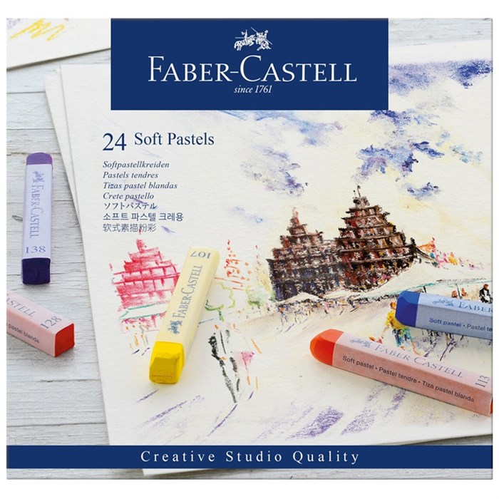 Пастель Faber-Castell "Soft pastels", 24 цв., картон. упак. - фото 220925