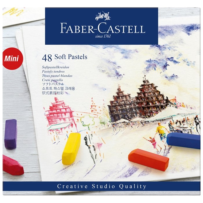 Пастель Faber-Castell "Soft pastels", 48 цв., мини, картон. упак. - фото 220939