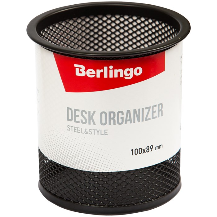 Подставка-стакан Berlingo "Steel&amp;Style", металлическая, круглая, черная - фото 224161