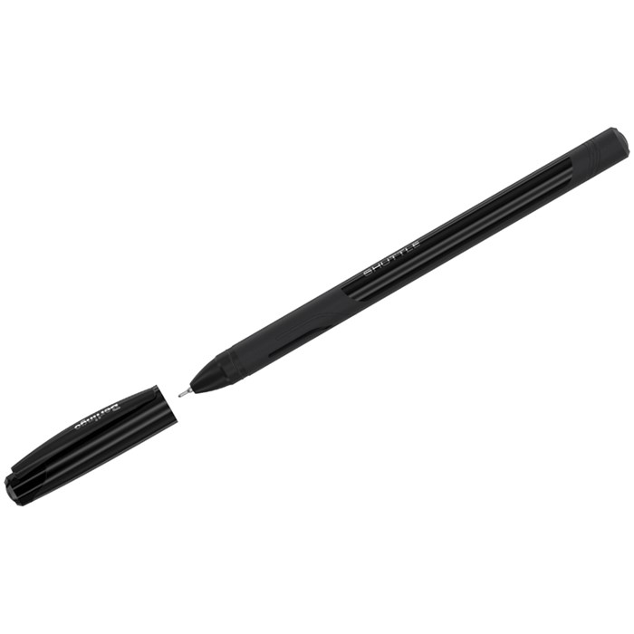 Ручка гелевая Berlingo "Shuttle" черная, 0,5мм, игольчатый стержень - фото 229139