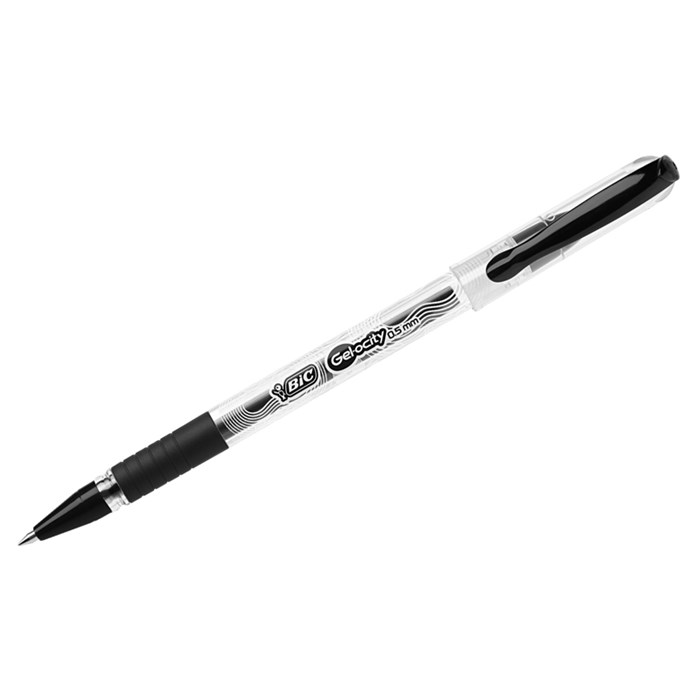 Ручка гелевая Bic "Gelocity Stic", черный, 0,5мм, грип - фото 229180