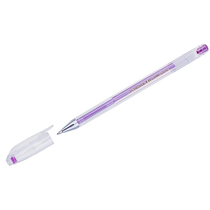 Ручка гелевая Crown "Hi-Jell Metallic" розовая металлик, 0,7мм - фото 229268