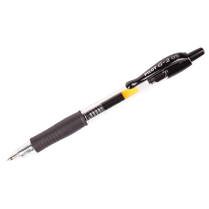 Ручка гелевая PILOT G-2,  0.5 мм, автоматическая, черные чернила, грип - фото 229572