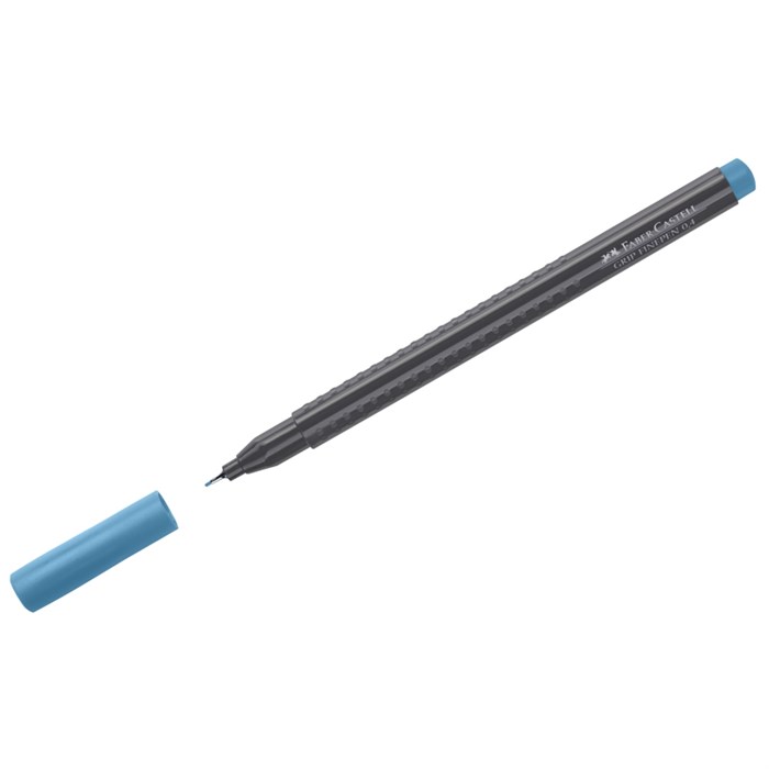 Ручка капиллярная Faber-Castell "Grip Finepen" кобальтово-бирюзовая, 0,4мм, трехгранная - фото 229896