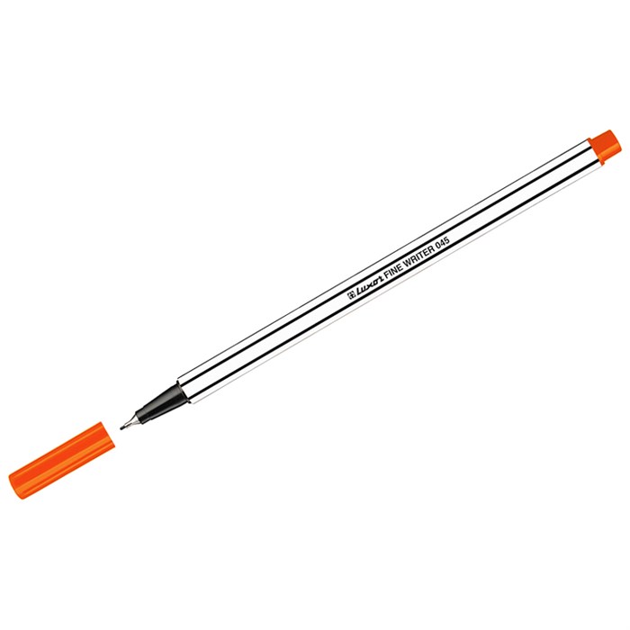 Ручка капиллярная Luxor "Fine Writer 045" оранжевая, 0,8мм - фото 230090