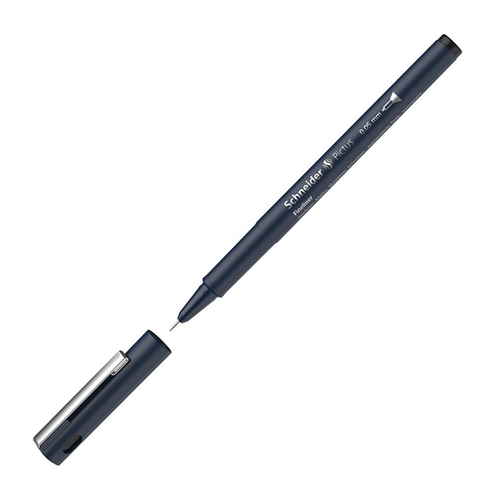 Ручка капиллярная Schneider "Pictus" черная, 0,05мм - фото 230253