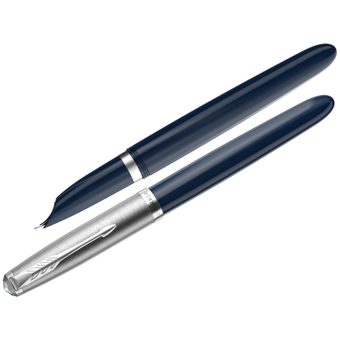 Ручка перьевая Parker "51 Midnight Blue CT", черная, 0,8мм, подарочная упаковка - фото 230496