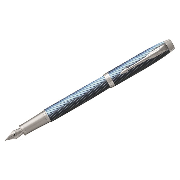 Ручка перьевая Parker "IM Premium Blue Grey GT" синяя, 0,8мм, подар. уп. - фото 230545
