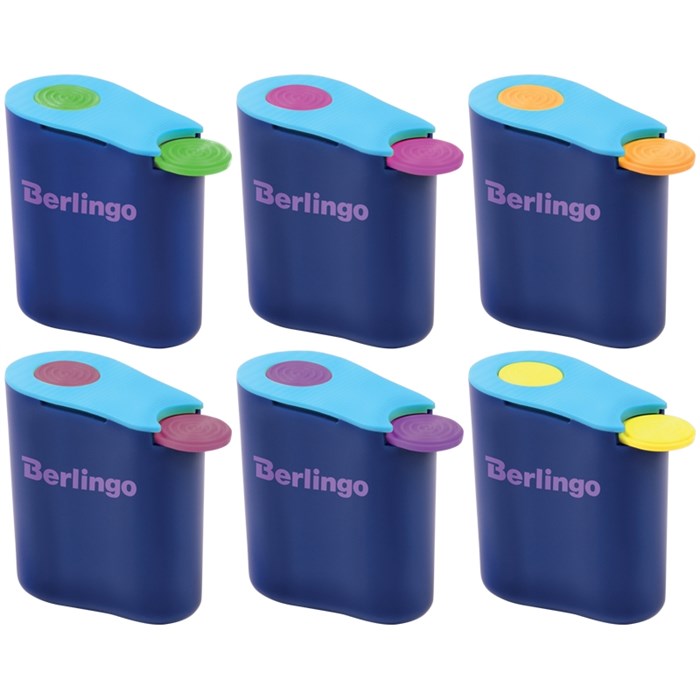 Точилка пластиковая Berlingo "Hybrid", 1 отверстие, контейнер, ассорти - фото 249890