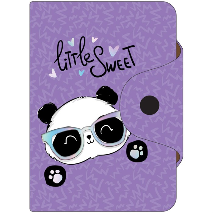 Визитница карманная OfficeSpace "Sweet Panda", 10 карманов, 75*110мм, ПВХ - фото 266100