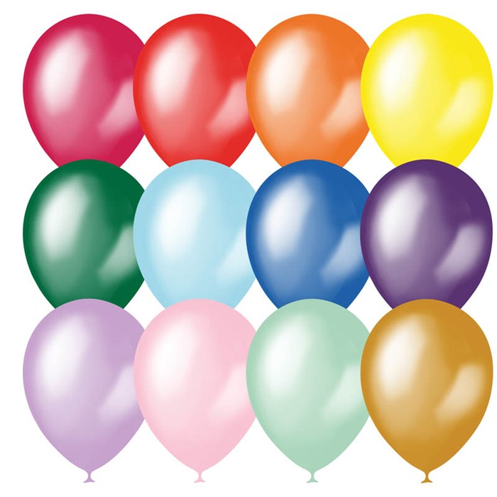 Воздушные шары, 100шт., М9/23см, Поиск, ассорти, металл - фото 266241