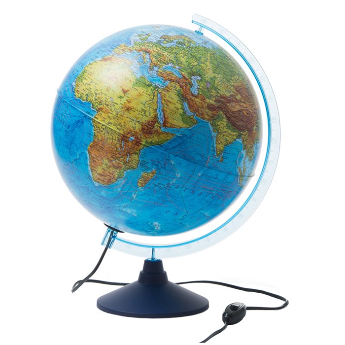 Глобус физико-политический Globen, 32см, с подсветкой на круглой подставке - фото 266433