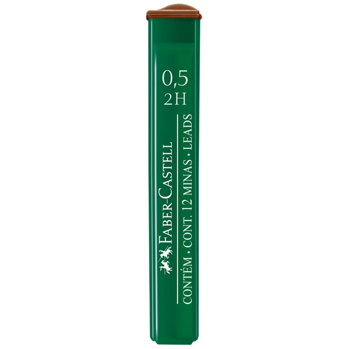 Грифели для механических карандашей Faber-Castell "Polymer", 12шт., 0,5мм, 2H - фото 267190