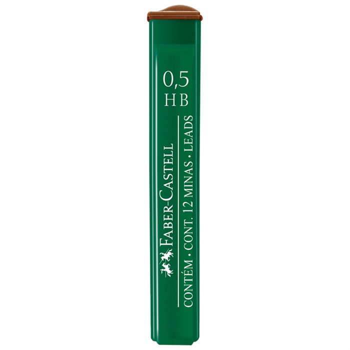 Грифели для механических карандашей Faber-Castell 0,5мм. 12шт. HB в пласт. фут. - фото 267193