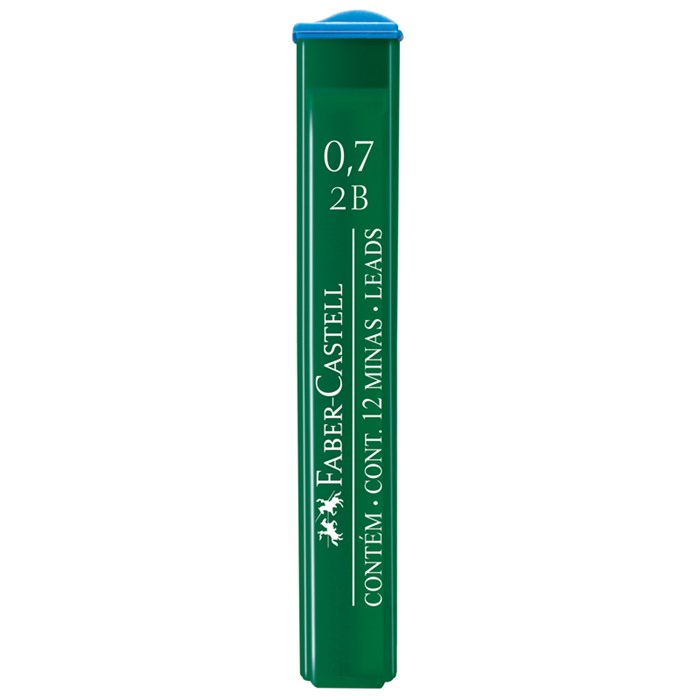 Грифели для механических карандашей Faber-Castell "Polymer", 12шт., 0,7мм, 2B - фото 267194