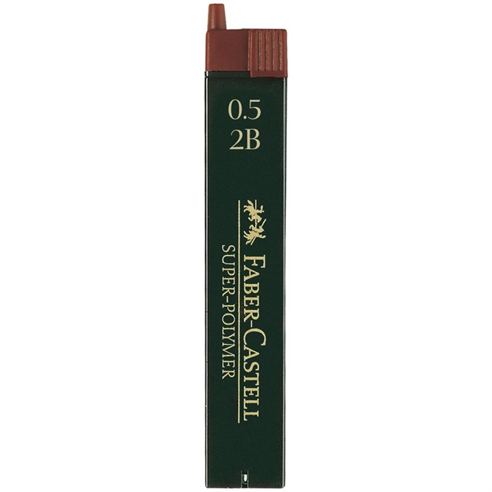 Грифели для механических карандашей Faber-Castell "Super-Polymer", 12шт., 0,5мм, 2B - фото 267204