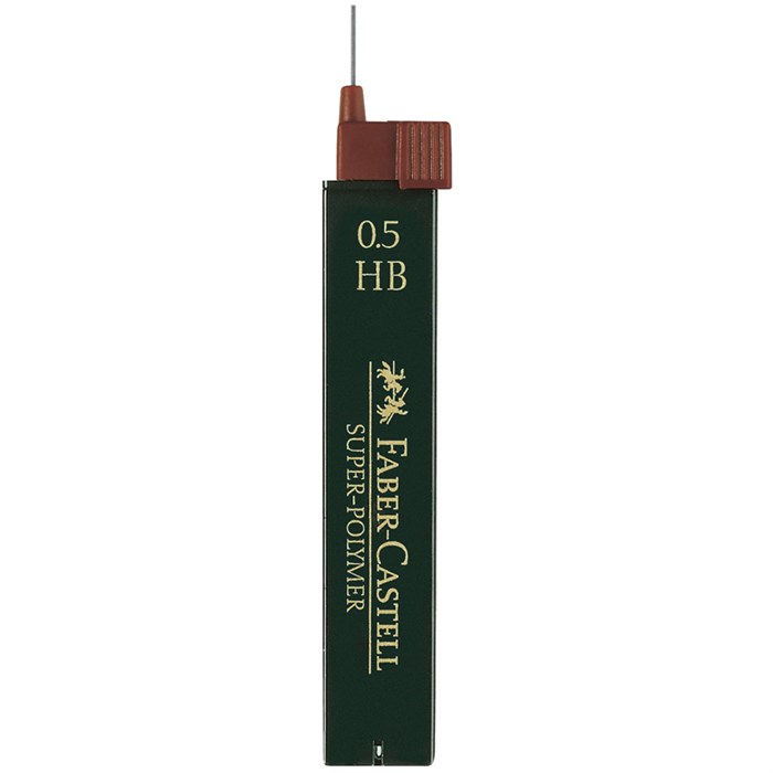 Грифели для механических карандашей Faber-Castell "Super-Polymer", 12шт., 0,5мм, HB - фото 267210