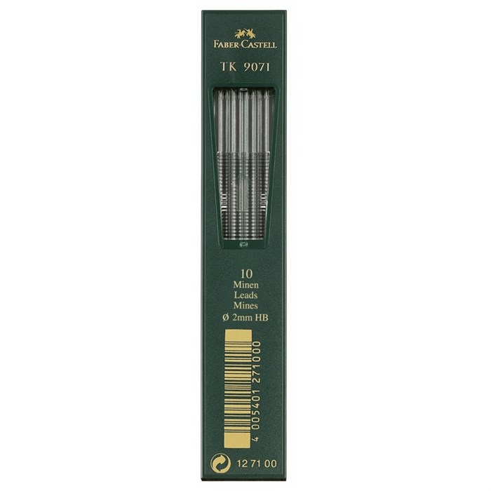 Грифели для цанговых карандашей Faber-Castell "TK 9071", 10шт., 2,0мм, HB - фото 267259
