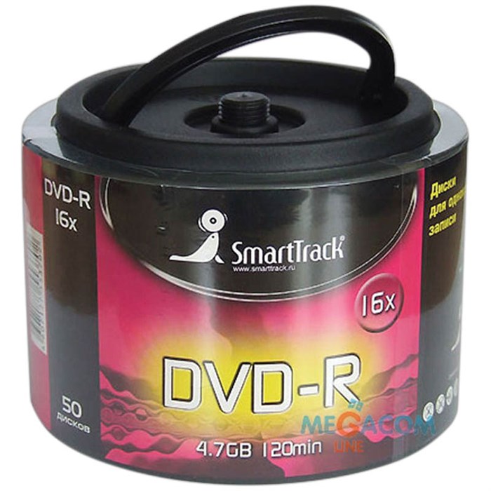 Диск DVD+R 4.7Gb Smart Track 16x Cake Box (50шт) - фото 270763