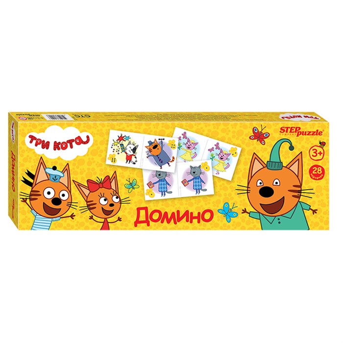 Игра настольная Домино, Step Puzzle "Три Кота", картонная коробка - фото 272455