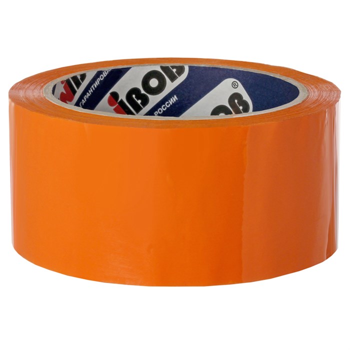 Клейкая лента упаковочная Unibob, 48мм*66м, 45мкм, оранжевая - фото 283941