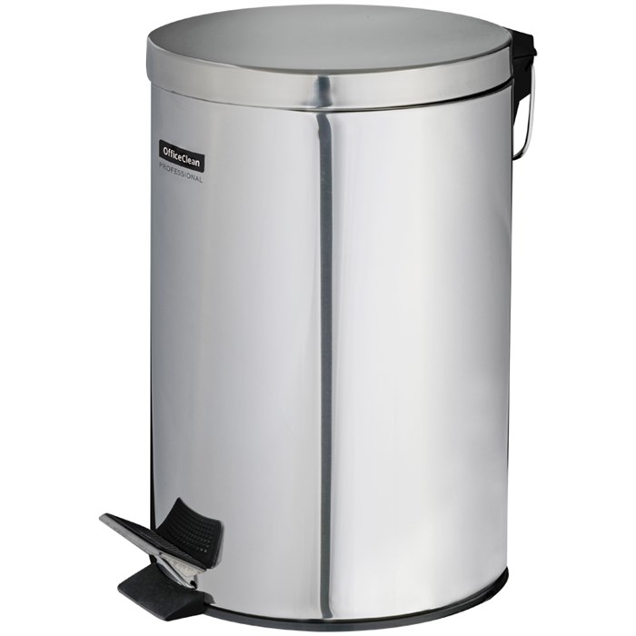 Ведро-контейнер для мусора (урна) OfficeClean Professional,  5л, нержавеющая сталь, хром - фото 286469