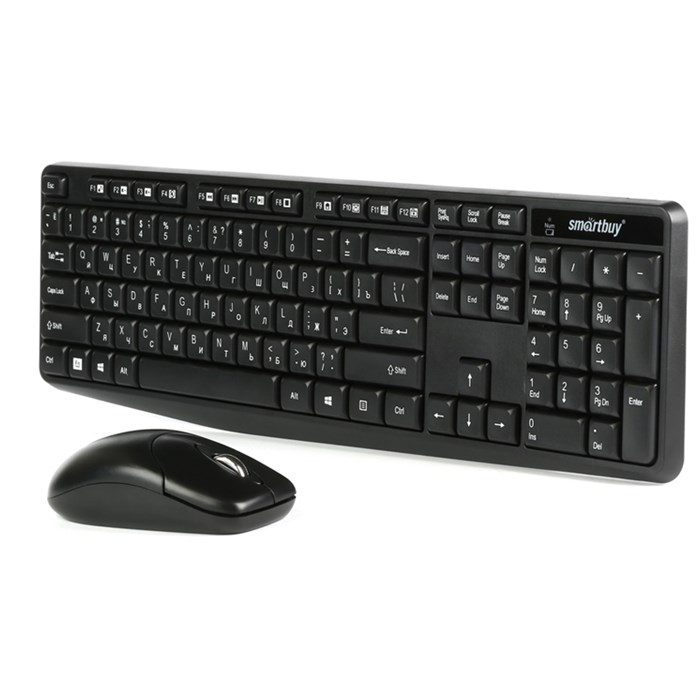 Комплект беспроводной клавиатура + мышь Smartbuy ONE, USB, черный - фото 288397