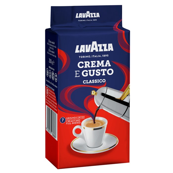 Кофе молотый Lavazza "Crema e Gusto", вакуумный пакет, 250г - фото 289526