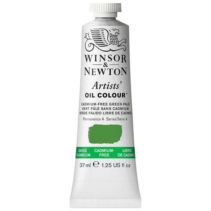 Краска масляная профессиональная Winsor&Newton "Artists' Oil", 37 мл, беcкадмиевый бледно-зеленый - фото 290228