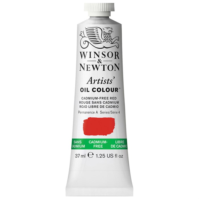 Краска масляная профессиональная Winsor&Newton "Artists Oil", 37мл, беcкадмиевый красный - фото 290233