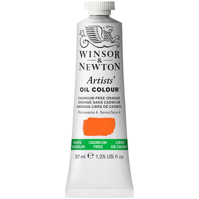 Краска масляная профессиональная Winsor&Newton "Artists Oil", 37мл, беcкадмиевый оранжевый - фото 290244