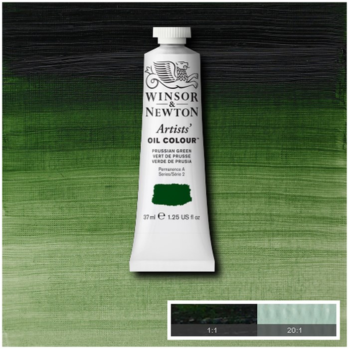 Краска масляная профессиональная Winsor&Newton "Artists Oil", 37мл, берлинская зелень - фото 290254
