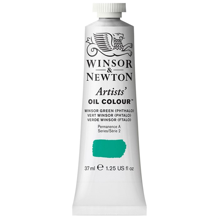 Краска масляная профессиональная Winsor&Newton "Artists' Oil", 37 мл, Винзор зеленый - фото 290285