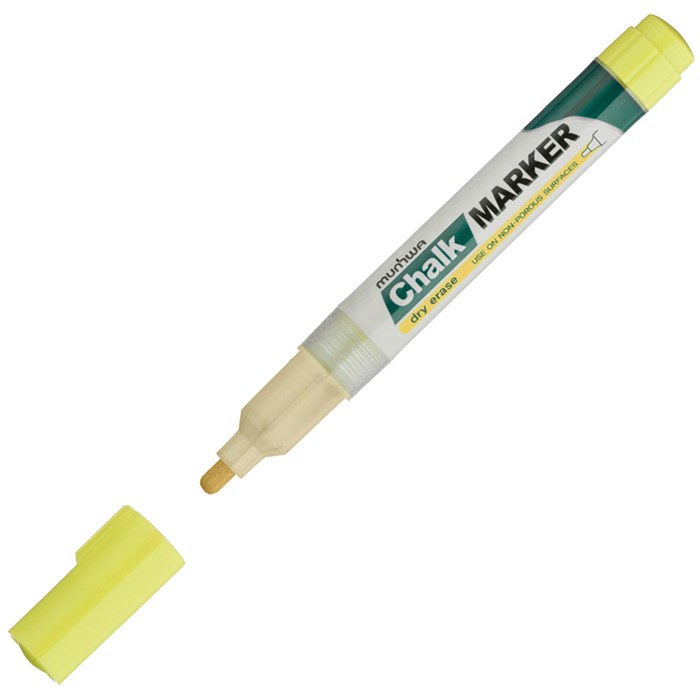 Маркер меловой MunHwa 3.0мм желтый "Chalk Marker" - фото 296508
