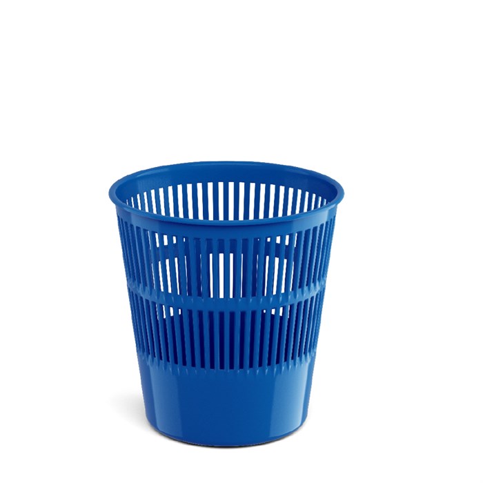 Корзина для бумаг сетчатая пластиковая ErichKrause Vivid, 9л, синий - фото 316010